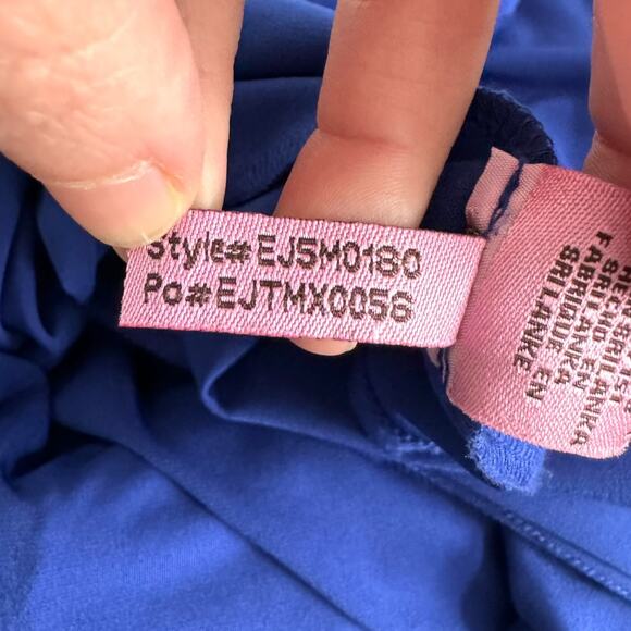 Eliza J Blue Jeweled Empire Waist Keyhole Front Stretch Maxi Dress Women's 12 - Picture 12 of 12